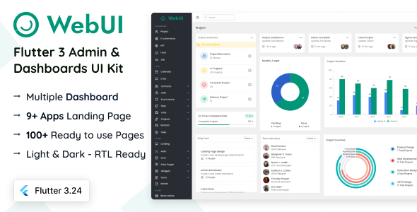 WebUi - Flutter Admin & Dashboard UI Kit - CodeCanyon Item for Sale