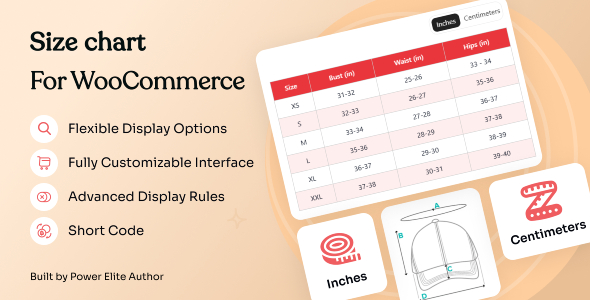 WooCommerce Product Size Chart WordPress Plugin - CodeCanyon Item for Sale