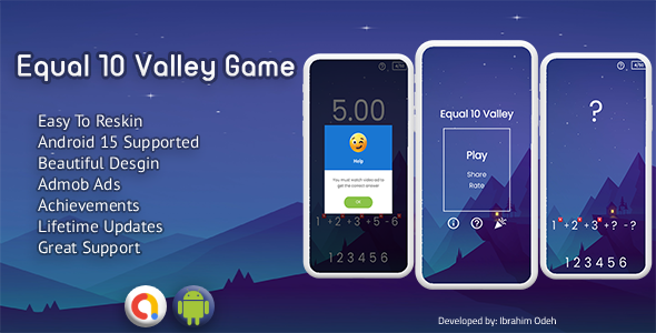 Equal 10 Valley Math Game Source Code with Admob - CodeCanyon Item for Sale