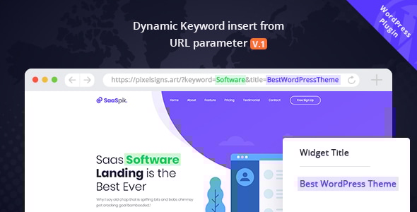 Dynamic Keyword Insert From URL parameter - CodeCanyon Item for Sale