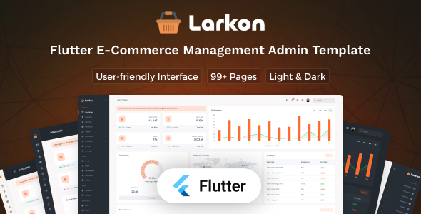Larkon - Flutter Ecommerce Management Admin & Dashboard Template - CodeCanyon Item for Sale