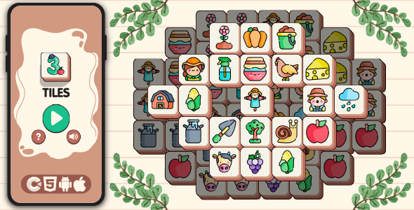 3 Tile Match - HTML5 Game, Construct 3 - CodeCanyon Item for Sale