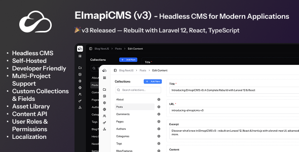 ElmapiCMS - Headless CMS for building Content API - CodeCanyon Item for Sale