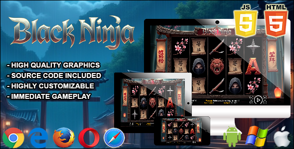 Black Ninja - HTML5 Slot Machine - CodeCanyon Item for Sale