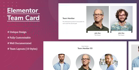 Elementor Team Card - CodeCanyon Item for Sale