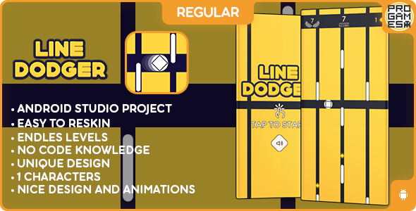 Line Dodger (REGULAR) - HYPERCASUAL ANDROID - BUILDBOX CLASSIC game - CodeCanyon Item for Sale