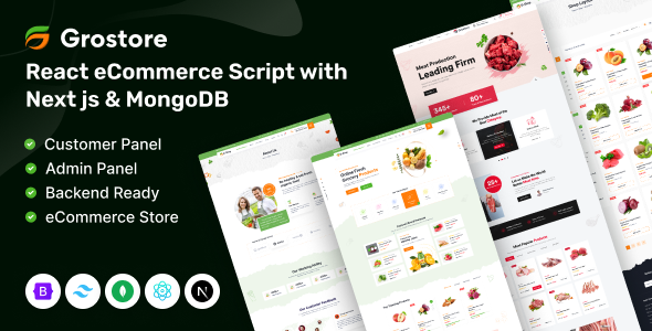 Grostore - React eCommerce Script with NextJs & MongoDB - CodeCanyon Item for Sale