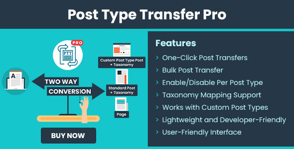 Post Type Transfer Pro - CodeCanyon Item for Sale
