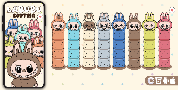 Labubu Sorting - HTML5 Game, Construct 3 - CodeCanyon Item for Sale
