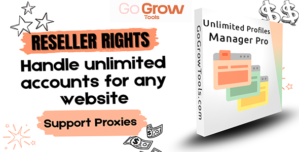 Unlimited Profiles Manager - Handle Multi-Accounts for Websites, Support Proxies - Reseller Rights - CodeCanyon Item for Sale