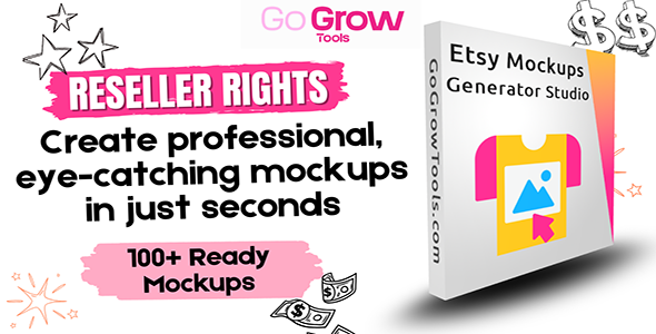 Etsy Mockups Studio Generator - Create T-shirts, Wall Arts mockups in seconds - Reseller Rights - CodeCanyon Item for Sale
