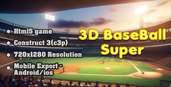 BaseBall Super 3d(construct 3 + html5) - CodeCanyon Item for Sale