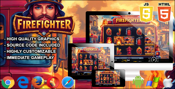 Firefighter - HTML5 Slot Machine - CodeCanyon Item for Sale