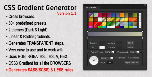 CSS Gradient Generator - CodeCanyon Item for Sale