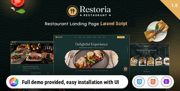 Restoria - Luxury Restaurant Booking Laravel Website - CodeCanyon Item for Sale