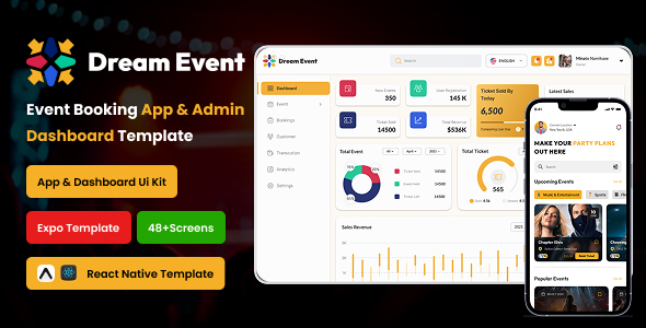 DreamEvents - Event Management App with Admin Panel - CodeCanyon Item for Sale