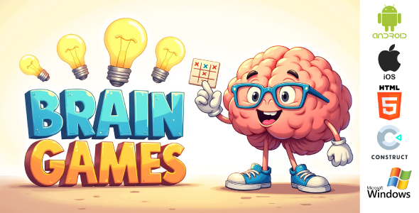 Brain Game- Educational Skill Game- Memory Game - HTML5, Construct 3 - CodeCanyon Item for Sale