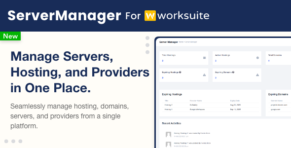 Server Manager Module for Worksuite - CodeCanyon Item for Sale