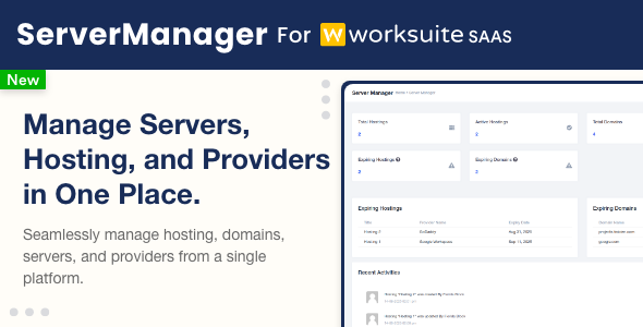 Server Manager Module for Worksuite SAAS - CodeCanyon Item for Sale