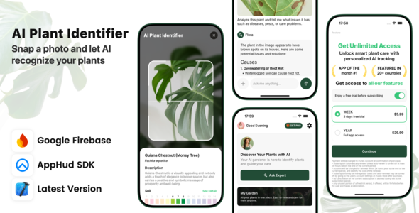 AI Plant Identifier - iOS App Source Code - CodeCanyon Item for Sale