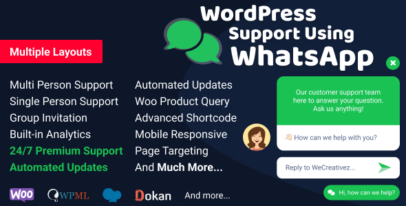 WordPress Support Using WhatsApp - CodeCanyon Item for Sale