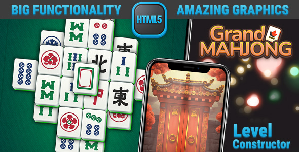 HTML Responsive Mahjong • Chinese Tile Solitaire Game - CodeCanyon Item for Sale