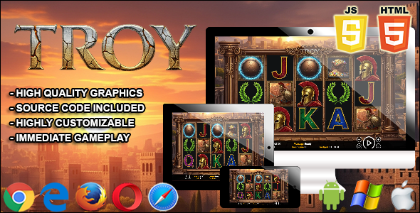 Troy - HTML5 Slot Machine - CodeCanyon Item for Sale