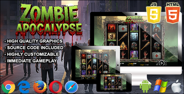 Zombie Apocalypse - HTML5 Slot Machine - CodeCanyon Item for Sale