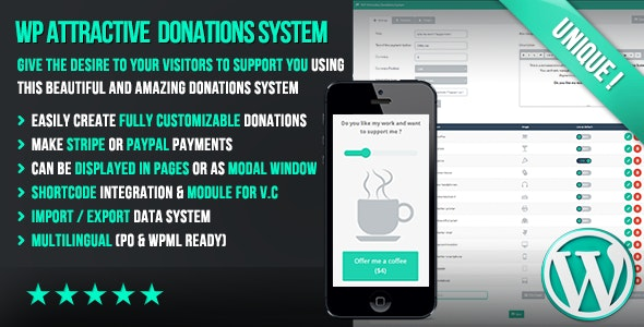 WP Attractive Donations System - Easy Stripe & Paypal donations - CodeCanyon Item for Sale