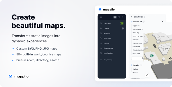 Mapplic - Custom Interactive Map Plugin - CodeCanyon Item for Sale