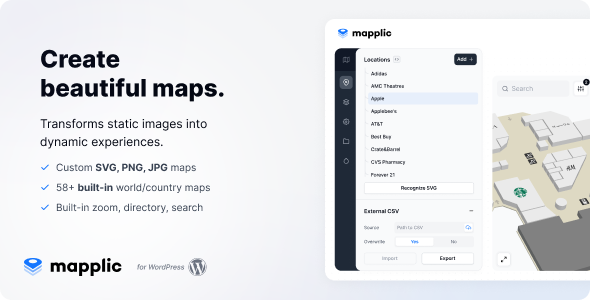 Mapplic - Custom Interactive Map WordPress Plugin - CodeCanyon Item for Sale