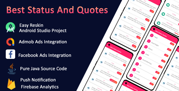 Status Maker and creator app,Quotes Creator, offline quotes app & Status App - CodeCanyon Item for Sale