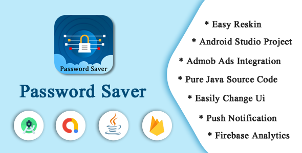 Password Saver- Password Manager (One Key - Offline Password Manager) - CodeCanyon Item for Sale