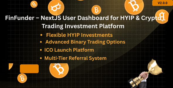 FinFunder – NextJS User Dashboard for Matrix & HYIP Investments with Crypto Trading - CodeCanyon Item for Sale