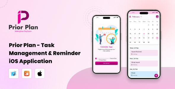 Prior Plan - Task Management & Reminder iOS Application - CodeCanyon Item for Sale