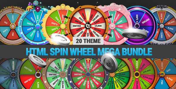 HTML Spin Wheel Mega Bundle • 15 Fortune Themes - CodeCanyon Item for Sale