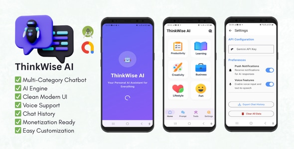 ThinkWise AI – Smart Multi-Category Chatbot - CodeCanyon Item for Sale