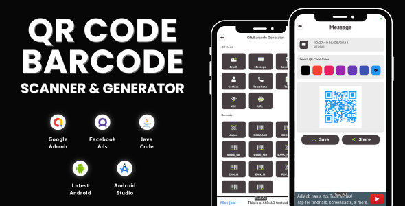 QR Code Barcode Scanner Generator with AdMob Ads Android - CodeCanyon Item for Sale