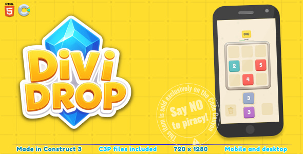 DiviDrop - HTML5 Math game - CodeCanyon Item for Sale