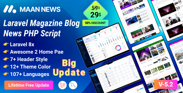 Maan News- Laravel Magazine Blog & News PHP Script - CodeCanyon Item for Sale