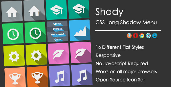 Long Shadow Menu - CodeCanyon Item for Sale