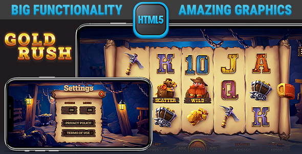 HTML Responsive Slot • Gold Rush Casino Game - CodeCanyon Item for Sale