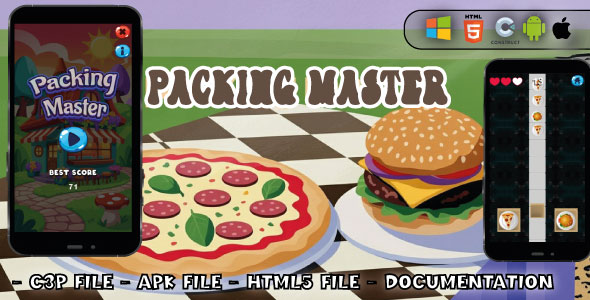 Packing Master – Casual Arcade Game - HTML5, Construct 3 - CodeCanyon Item for Sale