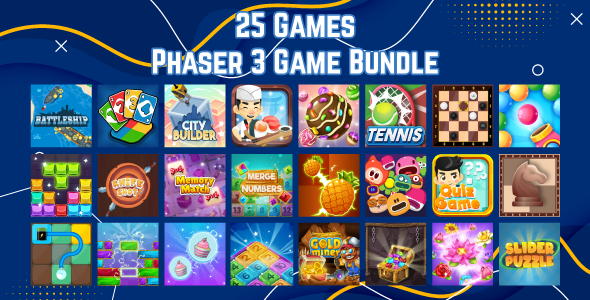 Phaser 3 Games Bundle - 25 Premium HTML5 Games - CodeCanyon Item for Sale
