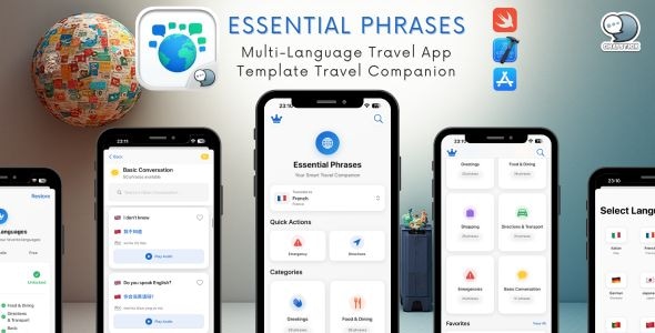 Essential Phrases – Multi-Language Travel iOS App Template - CodeCanyon Item for Sale