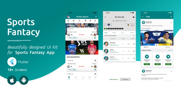 Sports Fantasy Game Android App Template + iOS App Template | Flutter | Sports Fantasy - CodeCanyon Item for Sale