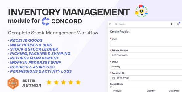 Inventory Management Module for Concord CRM - CodeCanyon Item for Sale