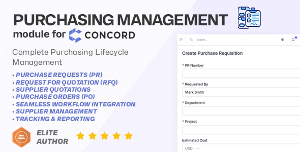 Purchase Management module for Concord CRM - CodeCanyon Item for Sale