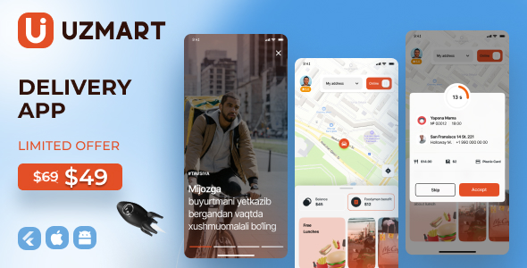 Uzmart - Delivery man app - CodeCanyon Item for Sale