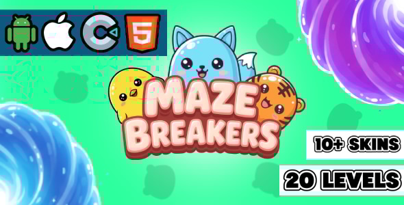Maze Breakers Construct 3 HTML5 Game - CodeCanyon Item for Sale